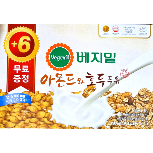 정식품 베지밀 아몬드와 호두 190ml 24팩